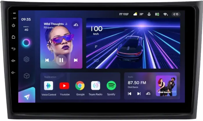 Магнитола для Volvo XC90 2006-2014 (рамка вниз) - Teyes CC3L монитор 10" IPS на Android 10, CarPlay, 4G SIM-слот
