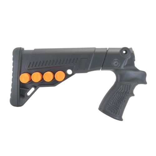 Приклад телескопический с патронташем на Mossberg 500/590, Maverick 88, DLG Tactical. Черный