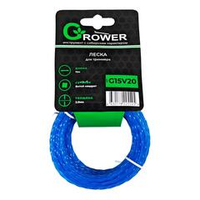Леска для триммера 2,0мм 15м. витой квадрат G15V20 GROWER 221341