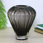 Ваза стеклянная «GREY GLASS» 17*20см