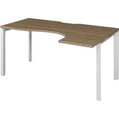Стол эргономичный правый на металлокаркасе НТМП.П-040.ПР  1400x1000x750 Аргентум-МП