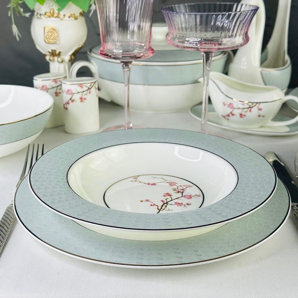 Lenardi 145-634 Набор из 6 глубоких тарелок 23см САКУРАуп.(х6)Костяной фарфор