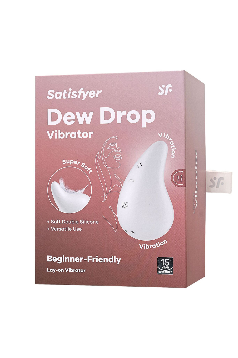 Белый вибромассажер в форме капли Dew Drop (Цвет: белый)