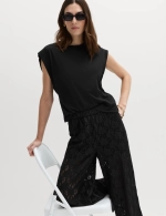 Брюки с широкими штанинами и кружевными деталями - MARKS&SPENCER