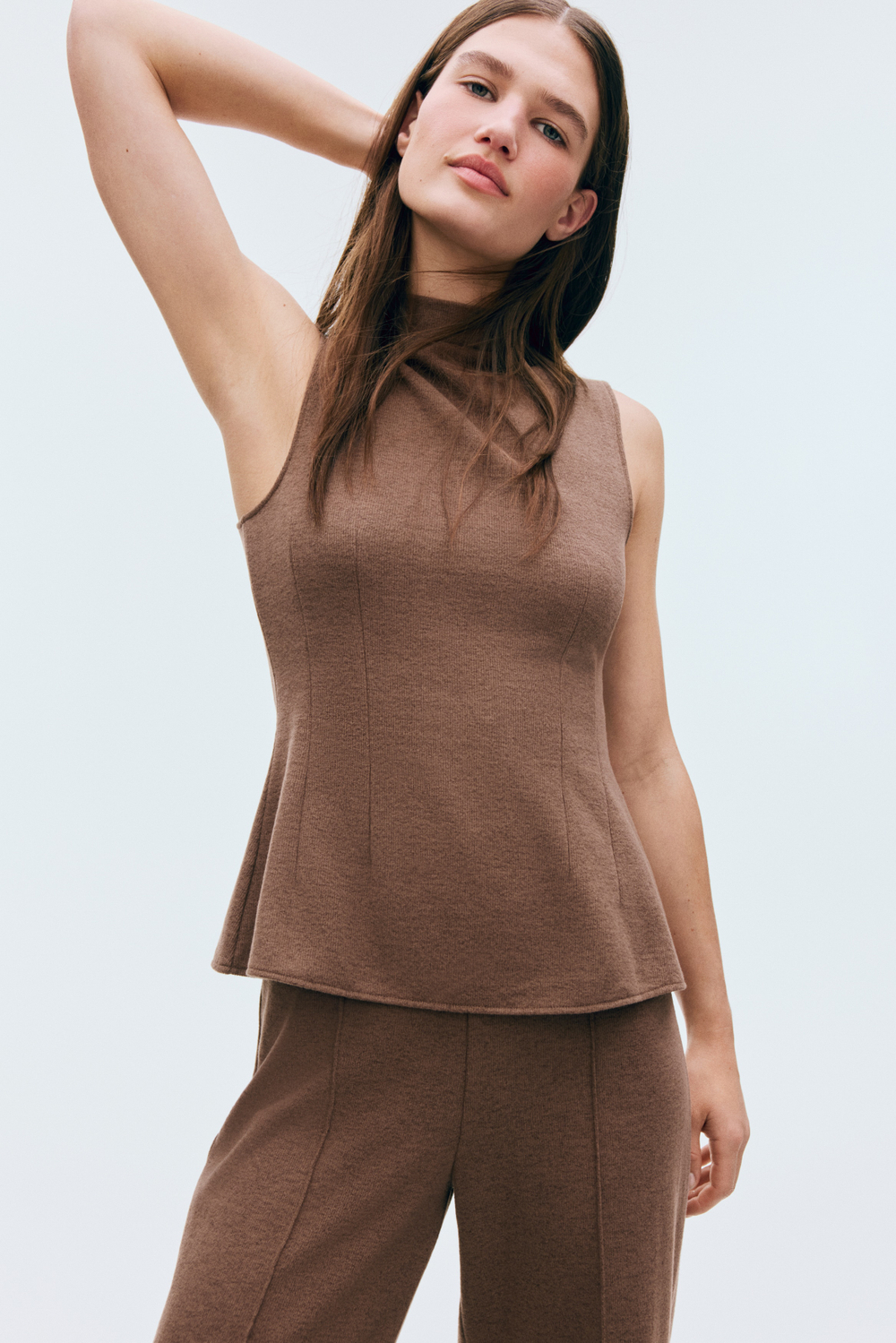 Комплект из топа и брюк в мелкую резинку - H&M