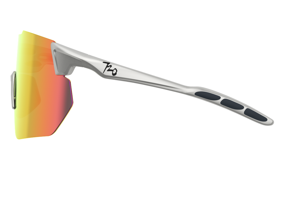 Спортивные очки с диоптриями 720armour Kamikaze C9 / Matte Silver / Red Lens