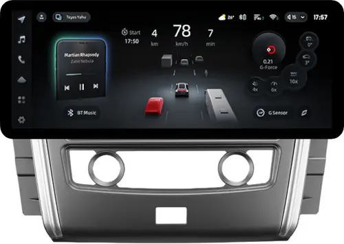 Магнитола для Nissan Patrol Y62 2010-2019 (экран климата внизу) - Teyes CC4PRO монитор 12.3" 2K QLED + рамка 9, Android 13, Быстрейшая, Snapdragon 778G, ИИ, CarPlay, DSP, 4G SIM-слот