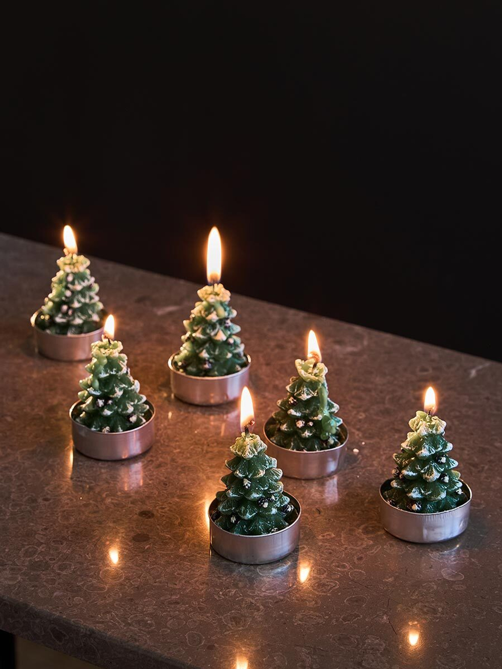 Набор декоративных свечей enchanted woods из коллекции new year essential, 6 шт.