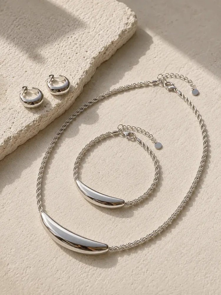Серьги конго 1,9 см, оттенок серебро