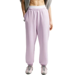 Женские теннисные брюки Nike Studio Fleece Medium Weight - bleached lilac/sail