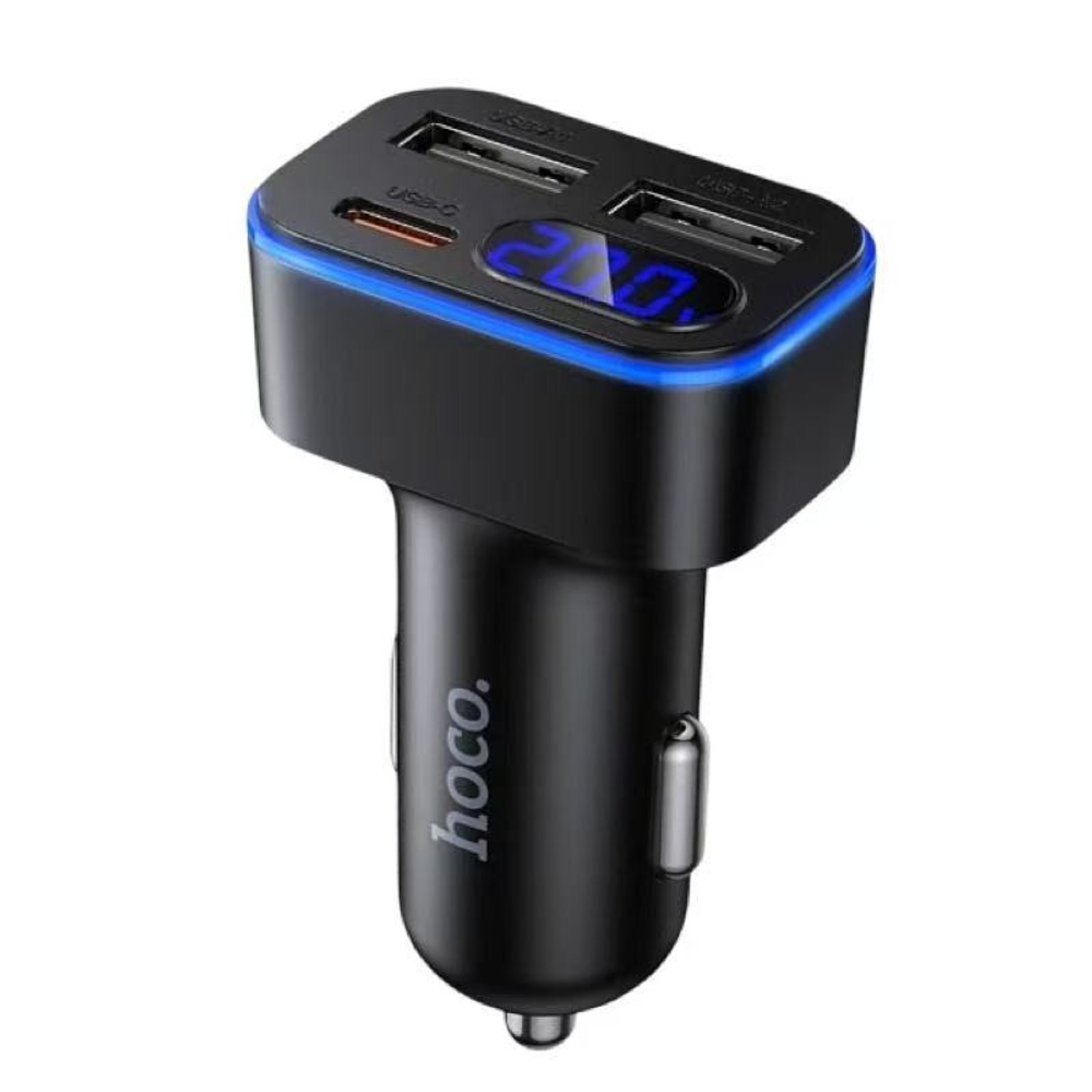 Автомобильное заряд. устр. Hoco Z63A 2USB/1C черное