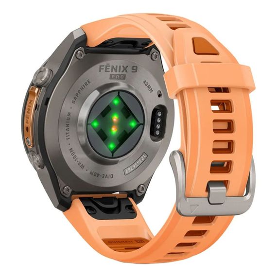 Часы Garmin Fenix 9 Pro 43 мм AMOLED Titanium Shell Pink / Autumn Orange (010-04335-06)