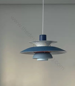 Pendant design lamp PH 5 by Louis Poulsen (Blue)