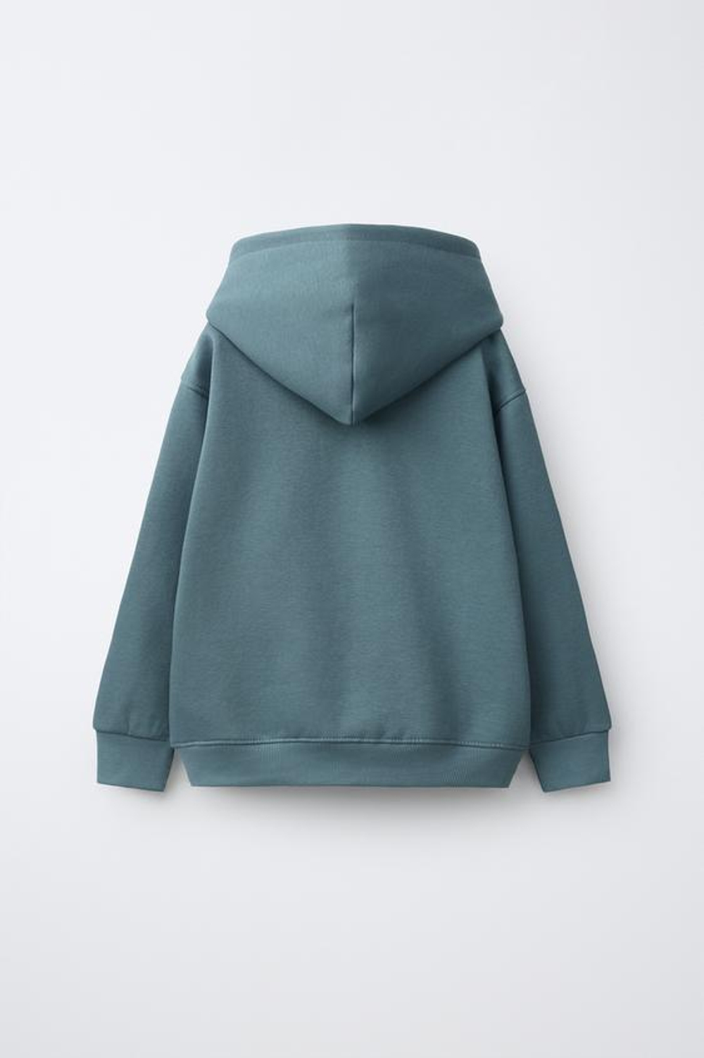 ZARA ОДНОТОННОЕ ХУДИ, УТИНО-СИНИЙ