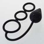 Тройное эрекционное кольцо 3см и 4см с анальным хвостом Erotist Toys Anal Plag with Cock Ring Drop Size M