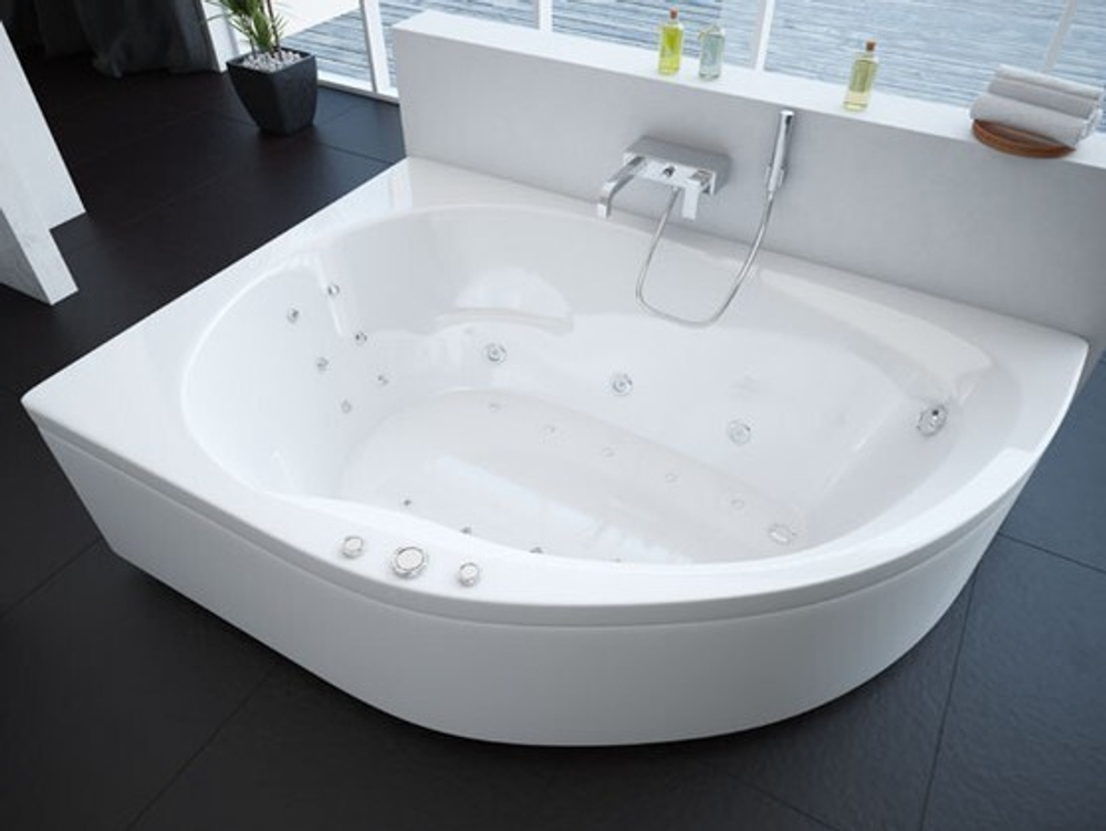 Акриловая ванна Aquatek (Акватек) Вирго 150x100 L, с каркасом и сливом-переливом
