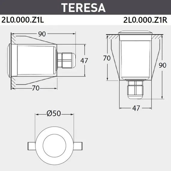 Встраиваемый светильник уличный Teresa 2L0.000.000.LXZ1L Fumagalli