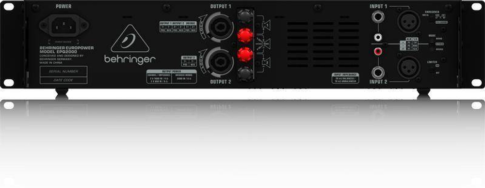 BEHRINGER EUROPOWER EPQ2000 Усилитель мощности, 2 канала, 2000 Вт