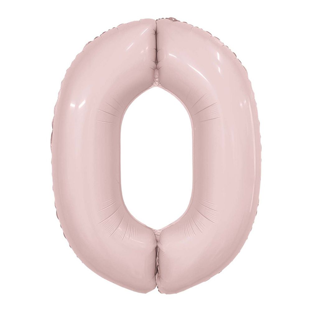 Цифра 0 пыльная роза 40" Agura