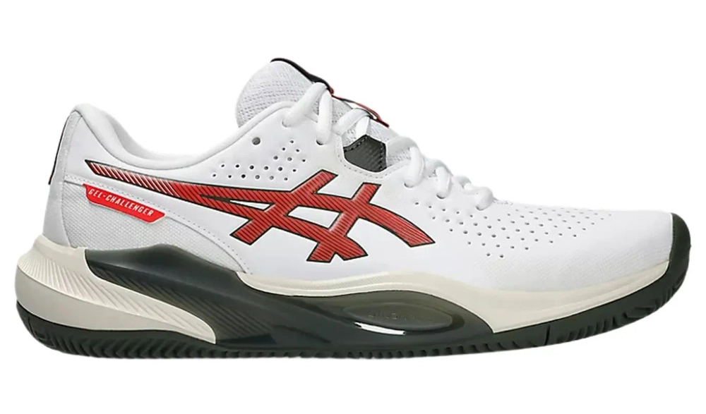 Теннисные кроссовки Asics Gel-Challenger 15 Clay - white/cherry tomato