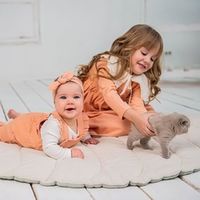 Вельветовый комбинезон на лямках с крылышками "Персик" 3-18 м