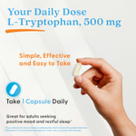 Doctor's Best, L-триптофан с TryptoPure, 500 мг, 90 растительных капсул
