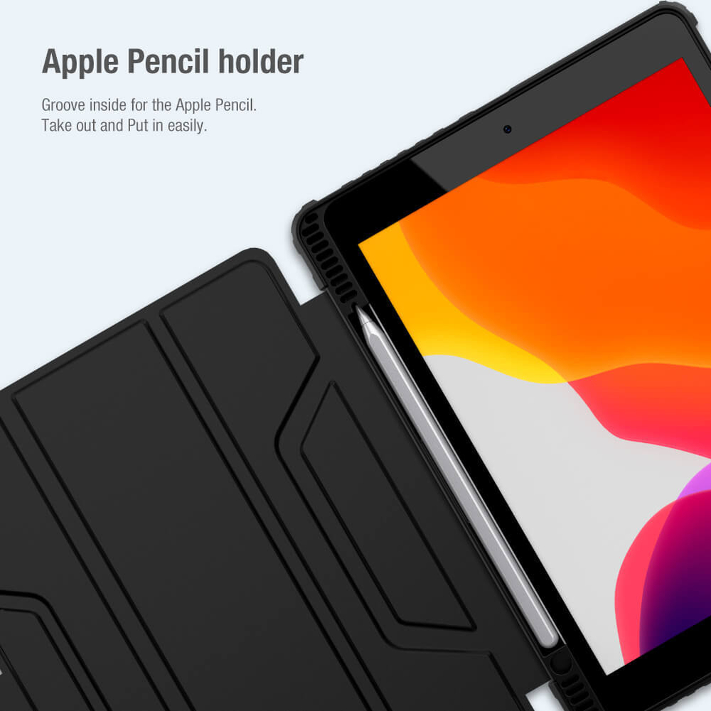 Противоударный чехол BUMPER NILLKIN LEATHER CASE PRO c защитой камеры для Apple iPad 10.2 (2019/2020/2021)