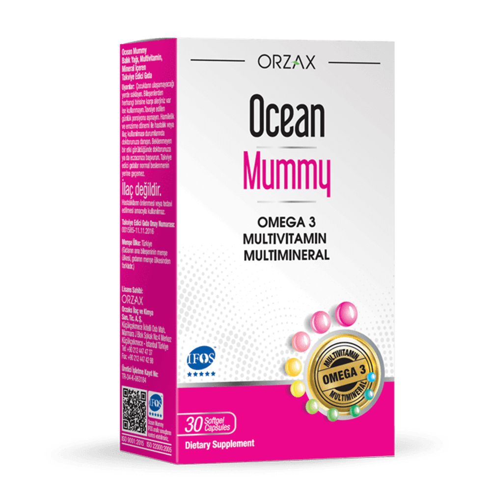 Orzax Ocean Mummy Fish Oil 30 caps.
