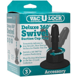 Плаг с присоской для фиксации насадок Deluxe 360° Swivel Suction Cup Plug (Цвет: черный)