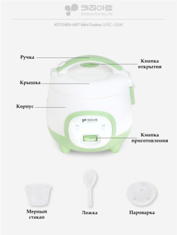 Рисоварка Kitchen Art KRC-3096, 0.6 л