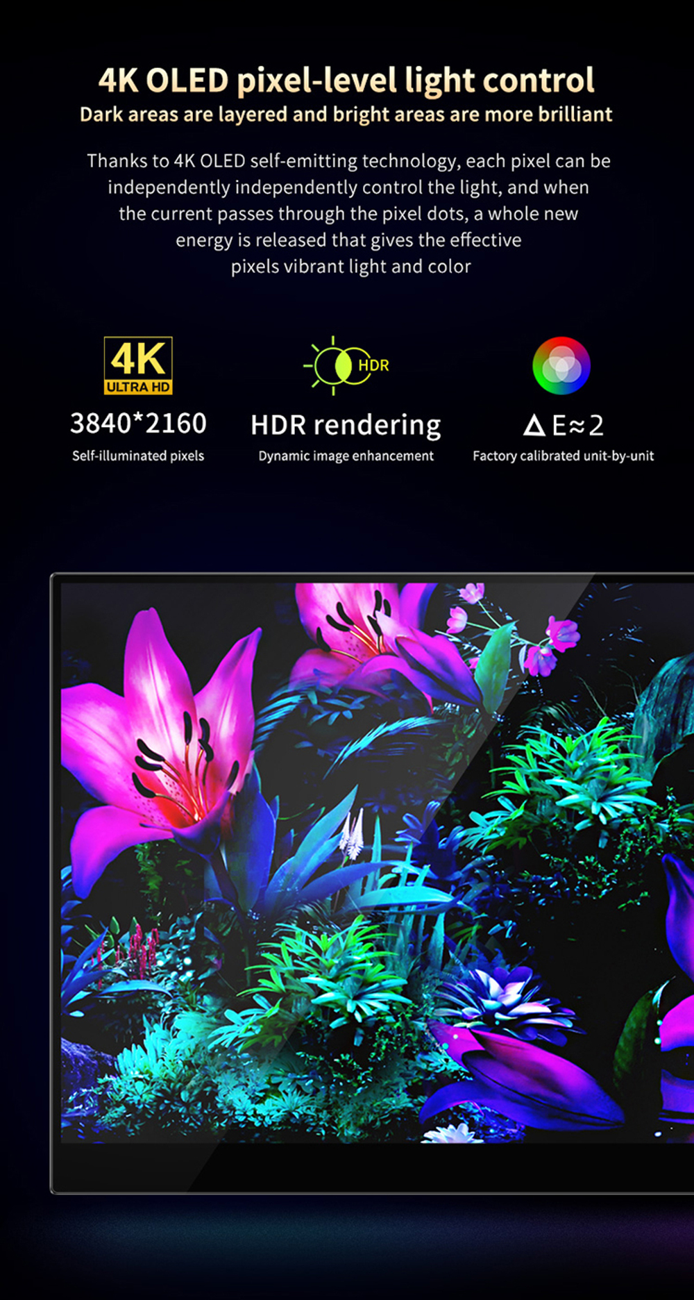 15.6" Портативный игровой монитор VChance SU15O 3840x2160, 60 Гц, OLED