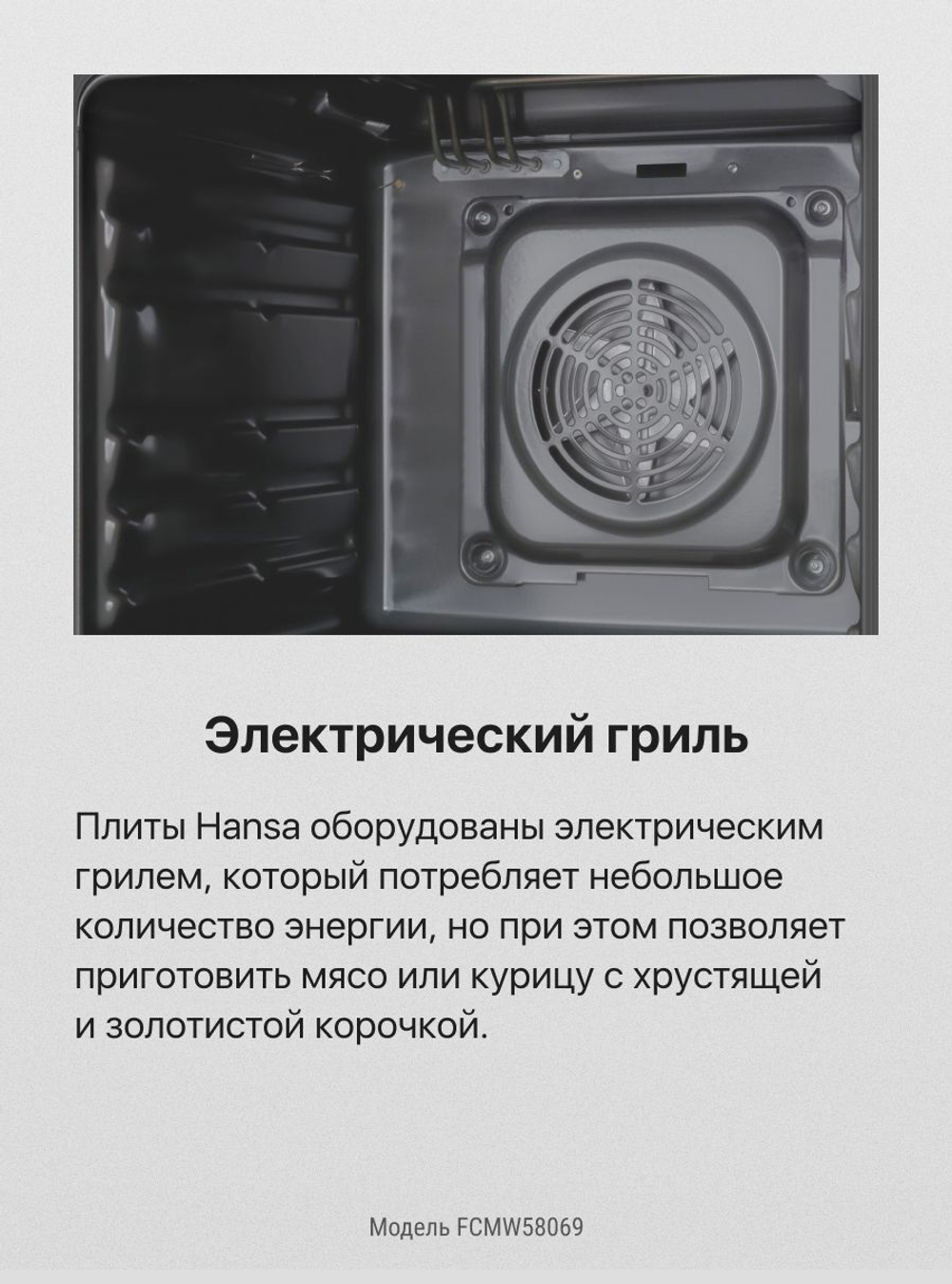 Комбинированная плита Hansa FCMW58069