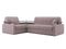 Диван угловой с Баром Денвер 1,4 - Велютто/Velutto  22 коричневый/  коричневая накладка