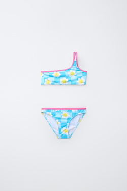 ZARA КУПАЛЬНИК В ШАХМАТНУЮ КЛЕТКУ SMILEYWORLD ®, БИРЮЗОВЫЙ