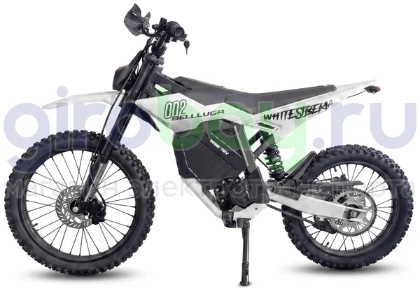 Электромотоцикл Эндуро WHITE SIBERIA BELLLUGA 02 6000W (72V/27Ah) - Белый фото №2