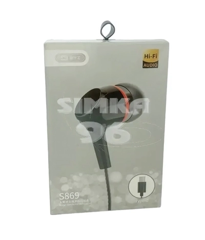 Наушники BYZ- S869 вакуумные с микрофоном Type-C
