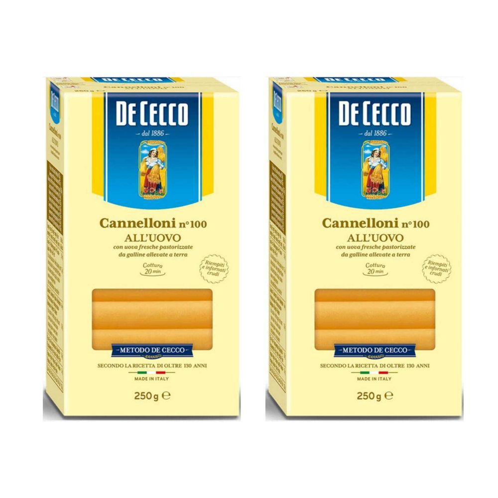 De Cecco Cannelloni Каннеллони №100, 250 г, 2 шт