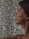 Сетка эластичная, Цветок Лотоса, черный 170