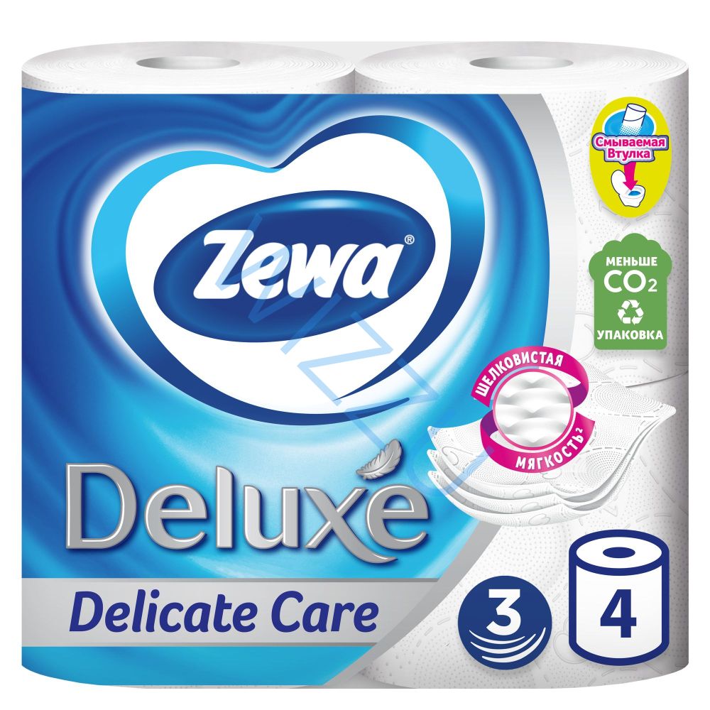 Бумага туалетная Zemma Deluxe Белая 3 сл. 4 рул