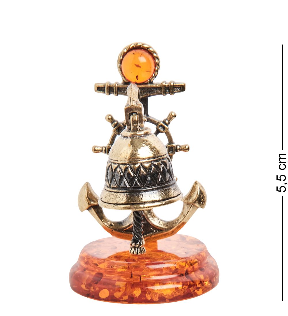 AM-1845 Фигурка «Рында с якорем» (латунь, янтарь)