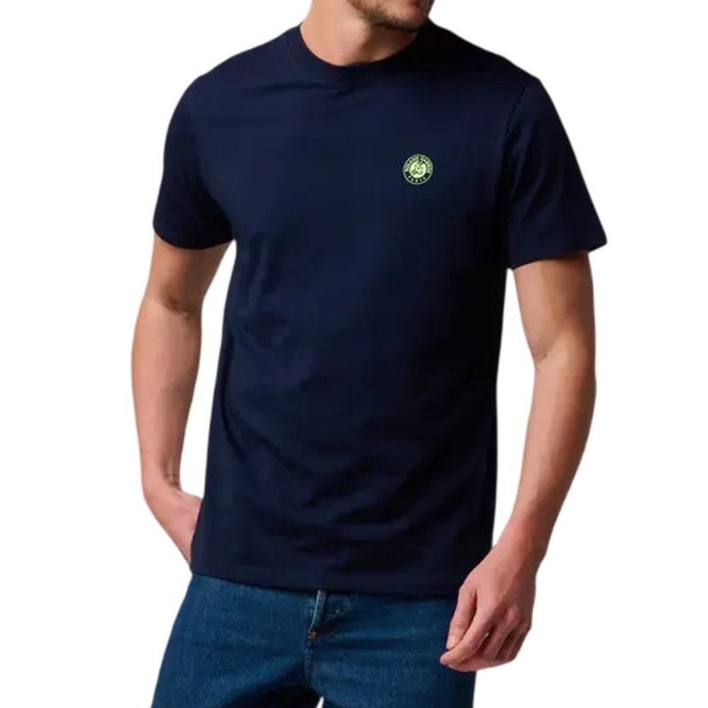 Мужская теннисная футболка Roland Garros Back Ball - navy blue