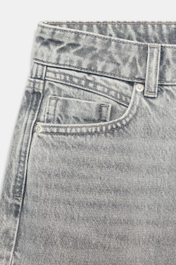 ZARA ДЖИНСЫ Z1975 REGULAR FIT LONG LENGTH С ВЫСОКОЙ ПОСАДКОЙ, СЕРЫЙ