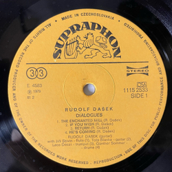 Винтажная виниловая пластинка LP Rudolf Dasek Рудольф Дашек, Dialogues (Чехословакия 1979)