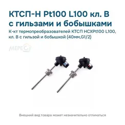 К-кт термопреобразователей КТСП HCXPt100 L100, кл. В с гильзой и бобышкой (40мм,G1/2)