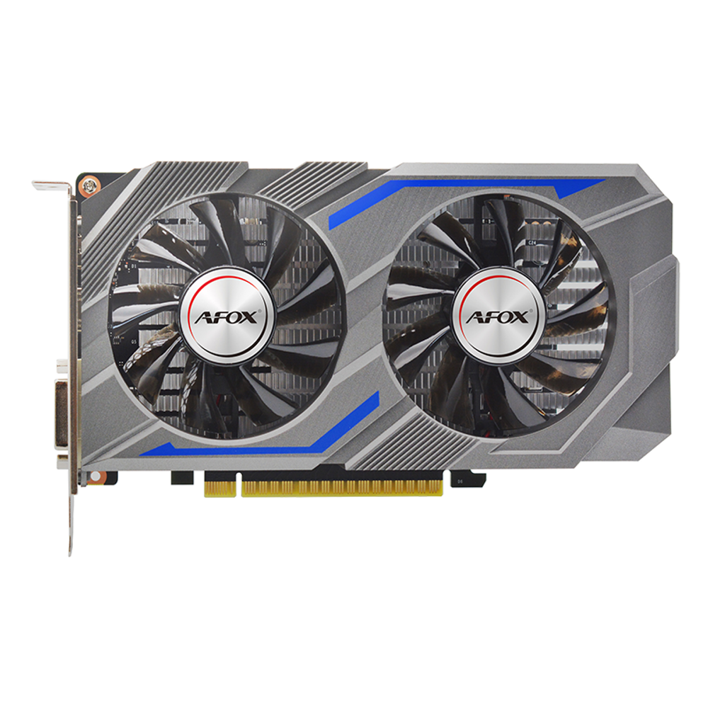 Видеокарта AFOX NVIDIA GeForce GTX1650, 4Гб GDDR6, 128 бит, Retail, PCIe3.0, 2xFAN, 2-SLOT, 75Вт, HDMI, DVI, DP (AF1650-4096D6H1-V4)