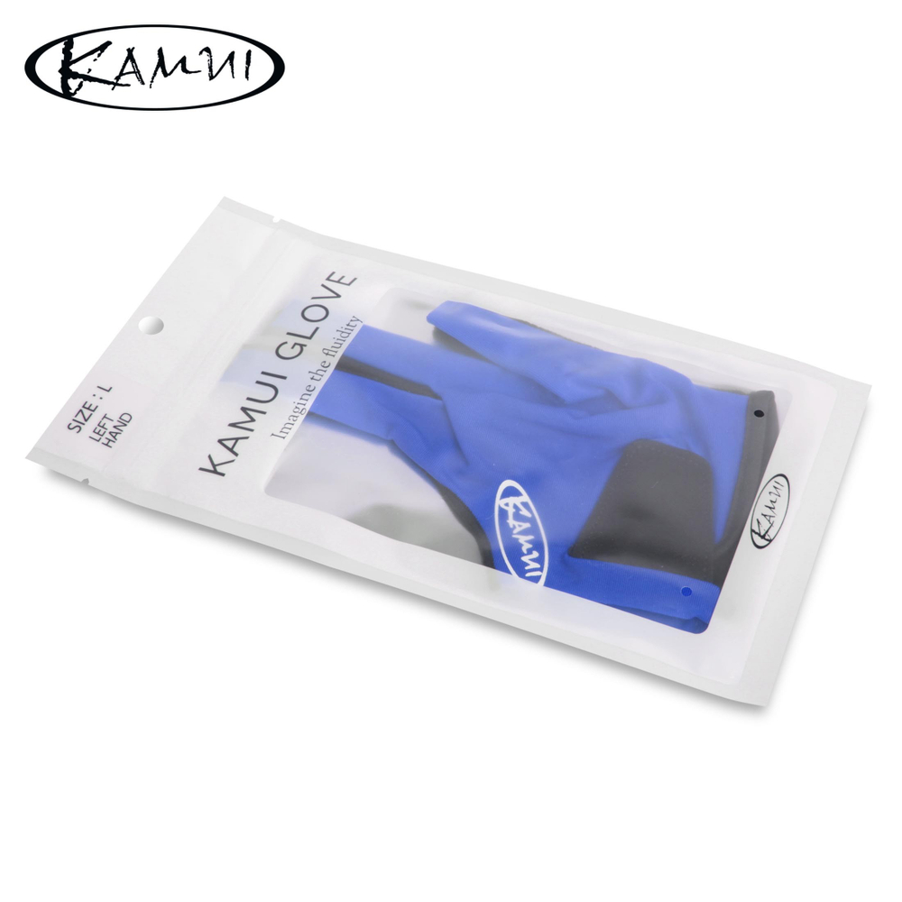 Перчатка для бильярда "Kamui QuickDry Short" синяя/черная правая XL
