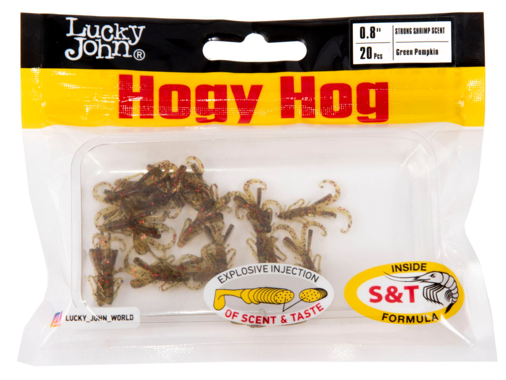 Твистер Lucky John Hogy Hog 0.8" (20 мм), 20шт/уп