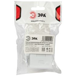 Розетка компьютерная RJ-45 ЭРА RJ01UN-1 категория 5е неэкранированная 1-порт | Электротовары