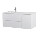 Подвесная тумба с раковиной BelBagno ETNA 120 Bianco Lucido левая, ETNA-1200-2C-1A-SO-BL-L + BB1200ETL-L