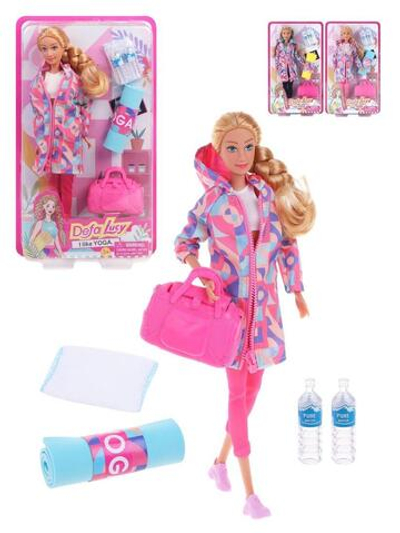 Игровой набор "Спорт" кукла, 4 предм., коробка 8477 (Defa Lucy)